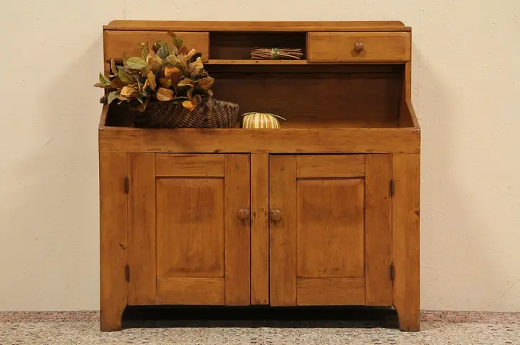 Country Pine Antique 1850 Wisconsin Dry Sink