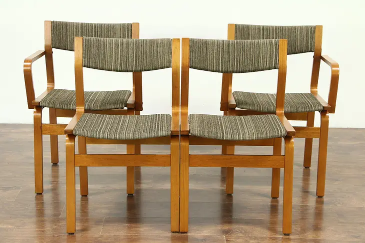 Set of 4 Midcentury Modern 1960's Vintage Teak Dining Chairs, Denmark