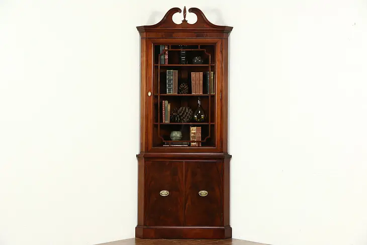 Traditional Mahogany Vintage Corner Cabinet