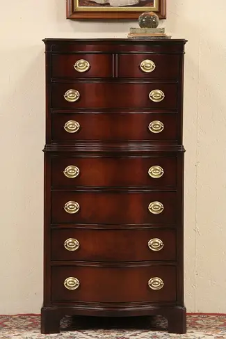 Craig by Drexel 1950's Vintage Mahogany Tall Lingerie Chest