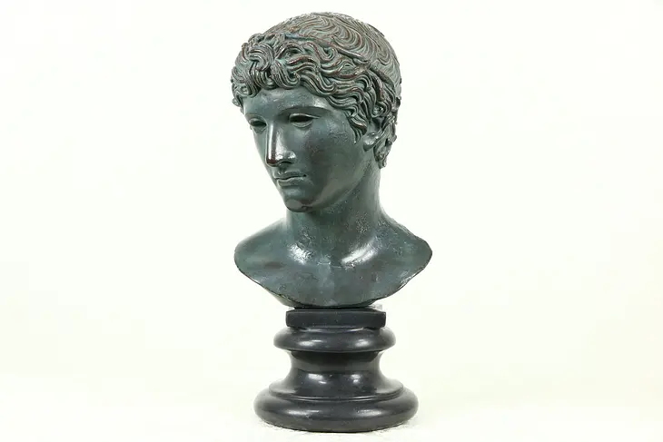 Classical Roman Bust, Museum Replica, Signed Alva 1955