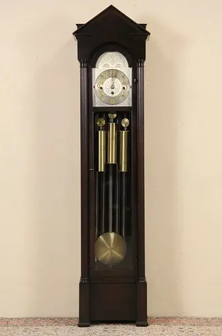 Herschede Revere Tube Chime Tall Case 1920's Grandfather Clock
