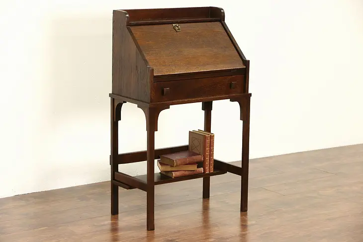 Arts & Crafts Mission Oak 1905 Antique Secretary Desk