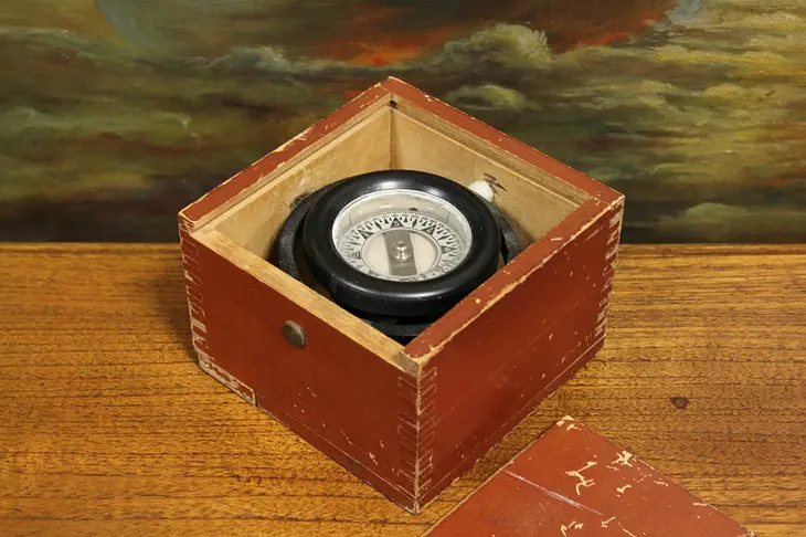 Wilcox & Crittenden Floating Ship Compass & Case
