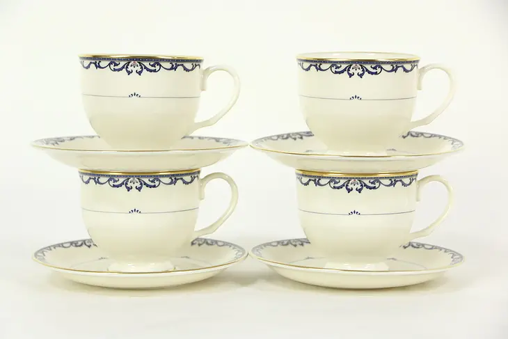 Lenox Liberty Pattern Set of Four Cups and Saucers