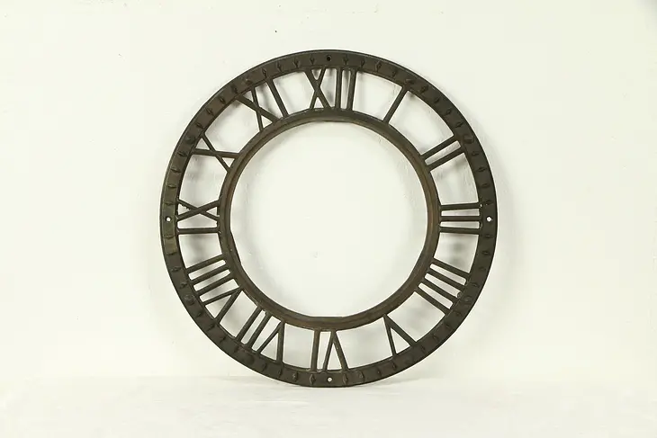 Bronze Antique 22" Clock Dial Ring, Architectural Salvage #31144