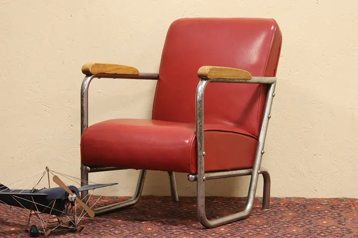 Midcentury Modern Dixie Chrome Vintage 1950's Child Chair