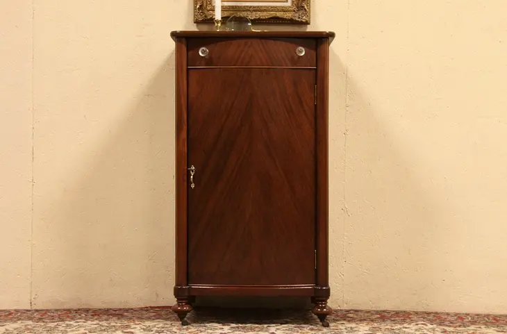 American Empire 1895 Antique Music or Bathroom Cabinet