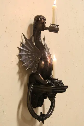 Bronze Dragon or Griffin Massive Doorknocker