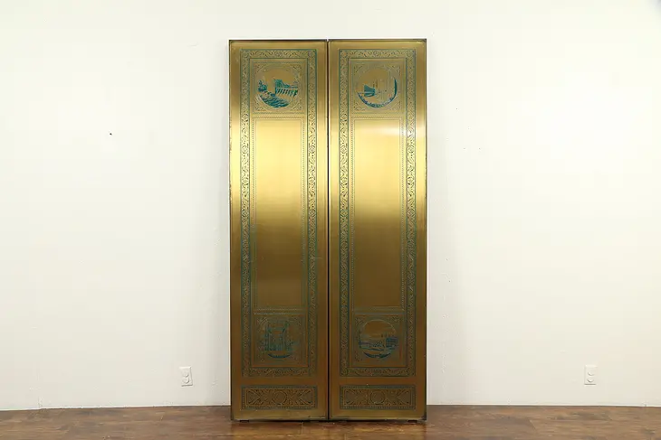 Pair of Art Deco Bronze Salvage Elevator Doors, Chicago Board of Trade #31931