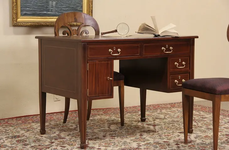 Partner Desk, 1915 Antique Mahogany