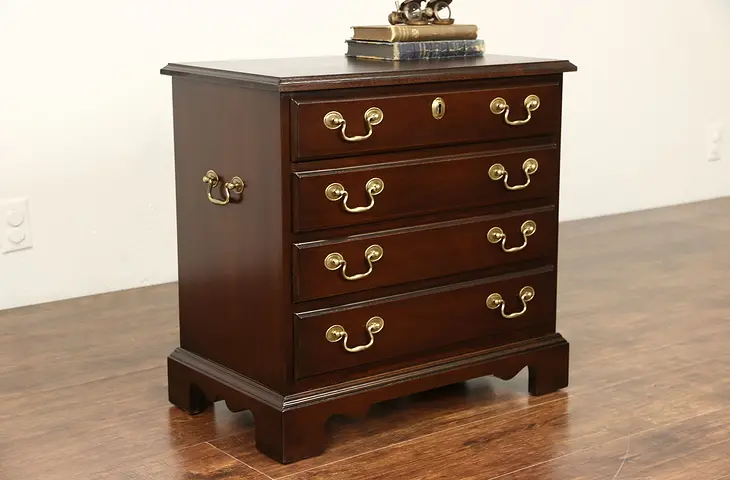 Hickory Masterpiece Collection Signed Nightstand, Silver or Collector Chest