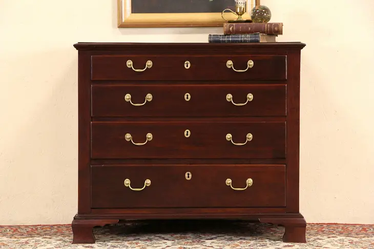 Federal 1800's Antique Georgian Mahogany Chest or Dresser