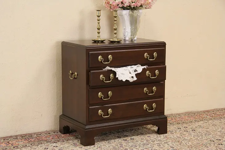 Ethan Allen Cherry Silver or Collector Chest, End Table or Nightstand
