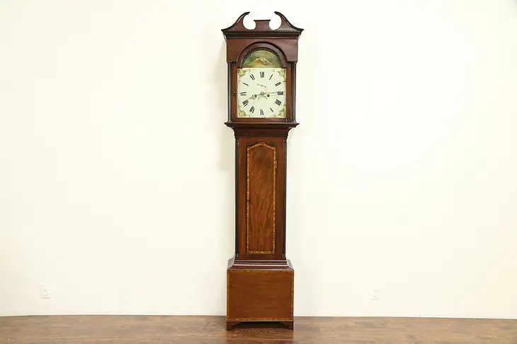 Georgian 1790 Antique English Grandfather Tall Case Clock Raper of Thirsk #30331