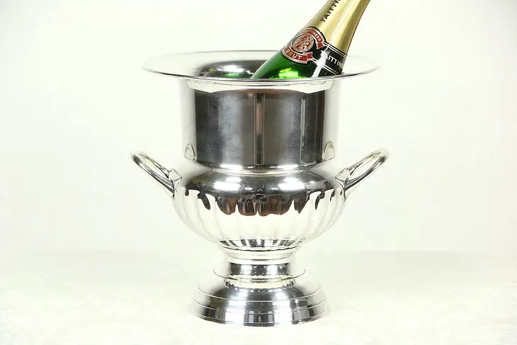 Champagne Bucket or Wine Chiller or Cooler, Vintage Silverplate