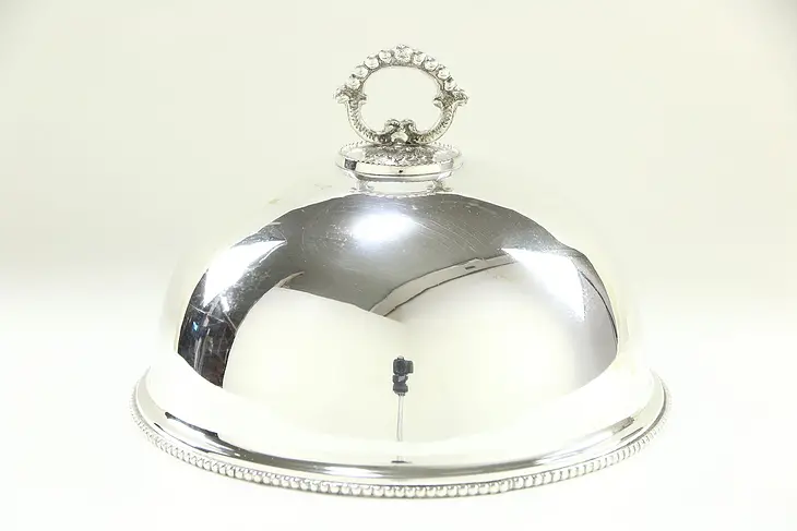 Silverplate Antique Plate Size Serving Dome