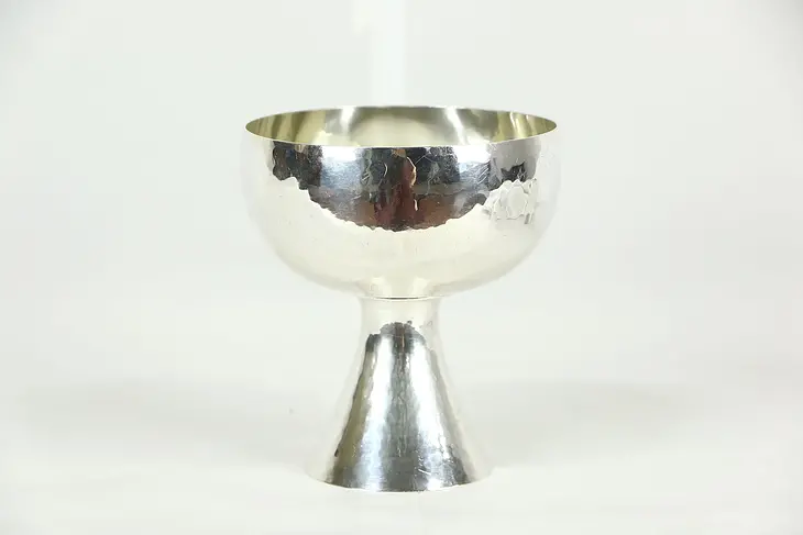 Chalice or Communion Cup, Hallmarked Hand Hammered Sterling Silver 13 Troy Oz.