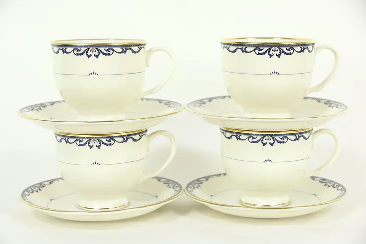 Lenox Liberty Pattern Set of 4 Cups and Saucers