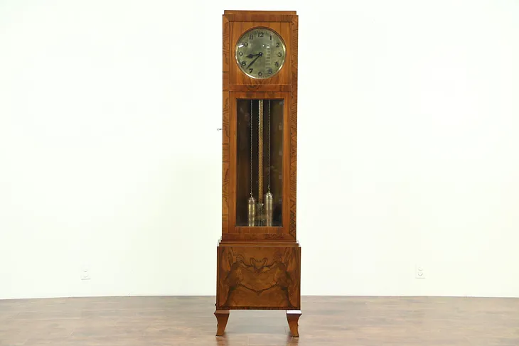 Art Deco Antique Grandfather or Long Case Clock, "Hawina"