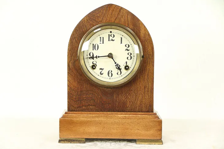 New Haven Antique 1900 Mantel Clock, Cleaned & Oiled #29338