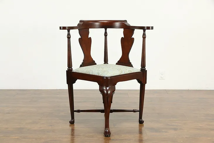 Traditional Georgian Design Vintage Mahogany Corner Chair  #34751