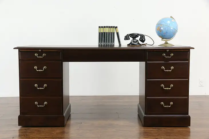 Traditional Vintage Office Credenza, Computer Desk, Lateral File, R-way #36009