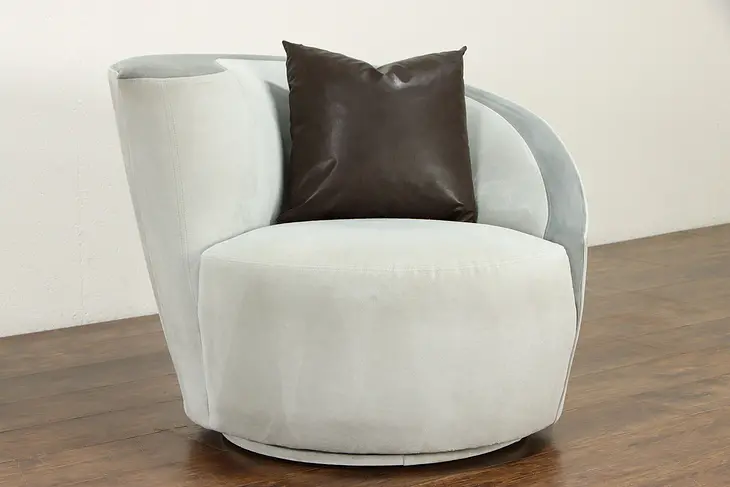 Vladimir Kagan Vintage Swivel Nautilus Lounge Chair, Artisan Design Inc. #36770