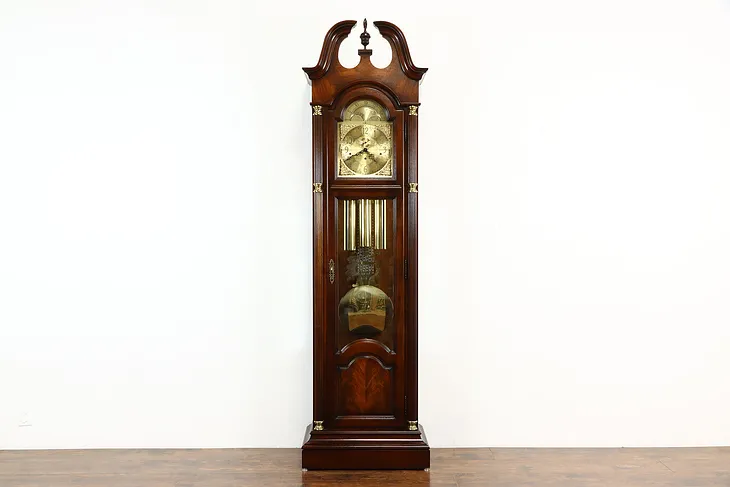Howard Miller Vintage Mahogany Tall Case Grandfather Clock, Westminster #36802
