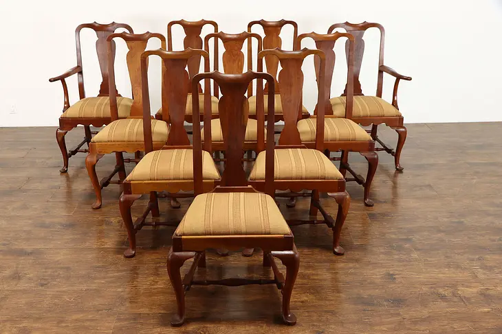 Set of 10 Cherry Vintage Dining Chairs, Ford Greenfield Village, Bartley #37685