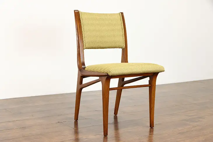 Midcentury Modern Vintage Teak Desk or Side Chair, New Upholstery Drexel #37859