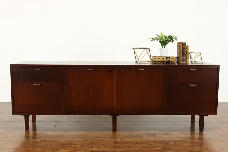 Midcentury Modern Vintage Credenza, File, Server, TV Console, Probber #38043