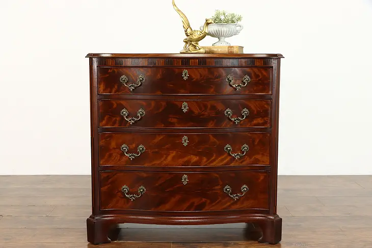 Georgian Style Mahogany Vintage 4 Drawer Chest or Dresser, Old Colony #38242