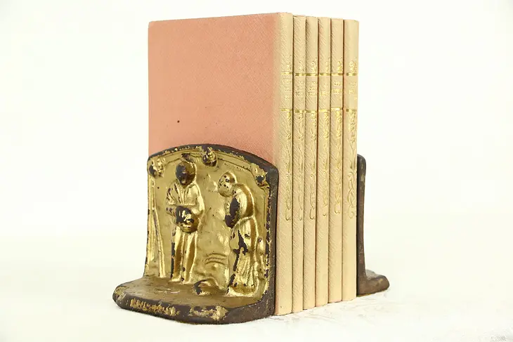 Pair of Antique 1900's Angelus Prayer Bookends