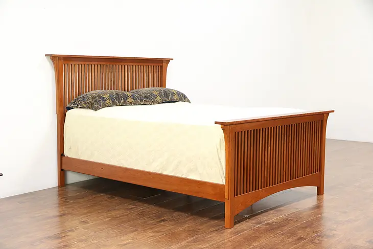 Stickley Signed Cherry Craftsman Full or Double Bed, 2015 #30163