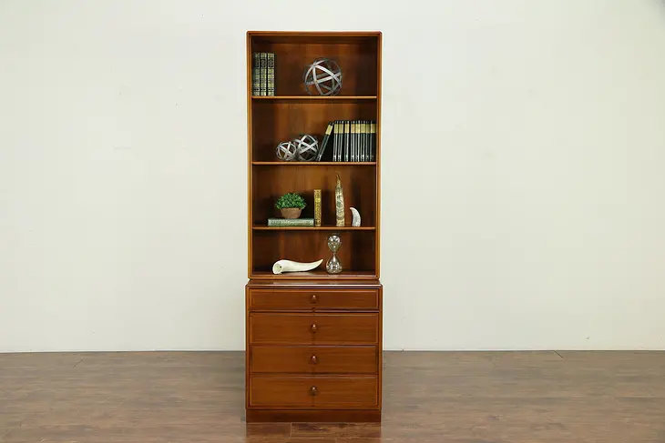 Midcentury Modern 1960 Vintage Teak Bookcase Cabinet, Bodafors Fridhagen #30699