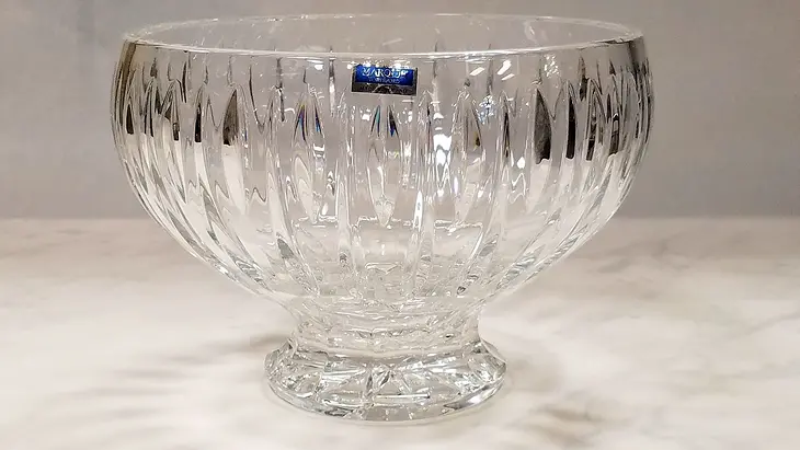 Waterford Marquis Cut Crystal Footed Centerpiece or Serving Bowl, 10" Diameter