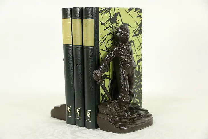 Pair of Pirate Statue 1920's Antique Bookends