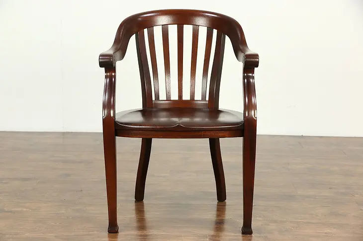 Mahogany 1910 Antique Library, Desk or Office Chair