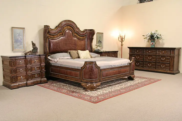 Philippe Langdon Designer King Size 4 Pc.  Bedroom Set