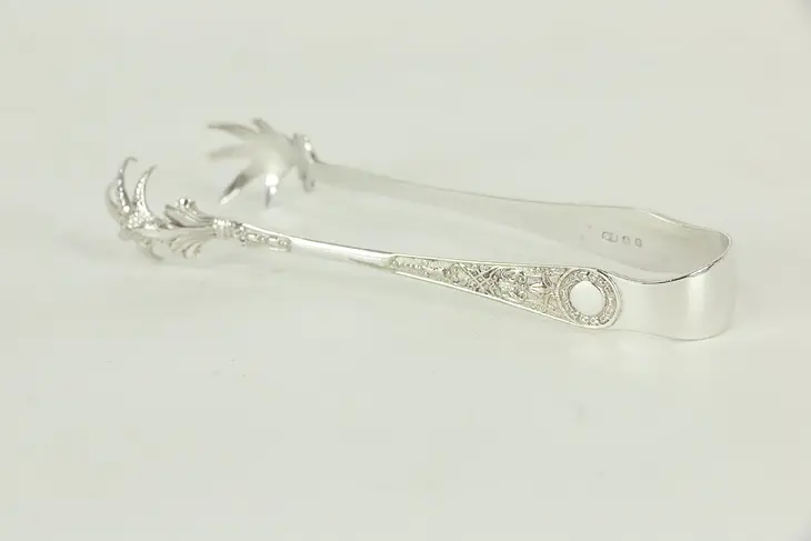 Sugar Tongs, 1900's Antique Silverplate, Signed GB &S