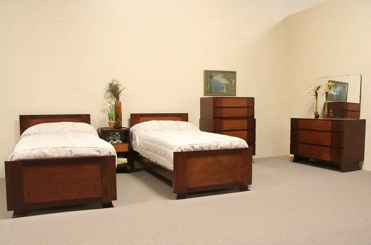 Midcentury Modern Vintage R Way Twin Bedroom Set