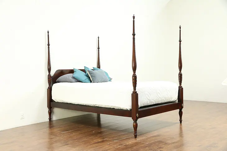 Mahogany Full Size Vintage Poster Bed, Beacon Hill #30286