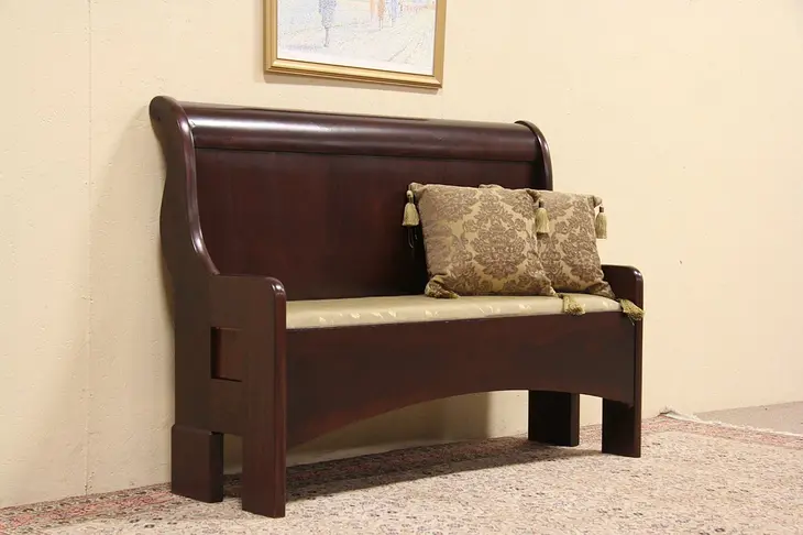 Bench made from 1890 Mahogany Antique Sleigh Bed