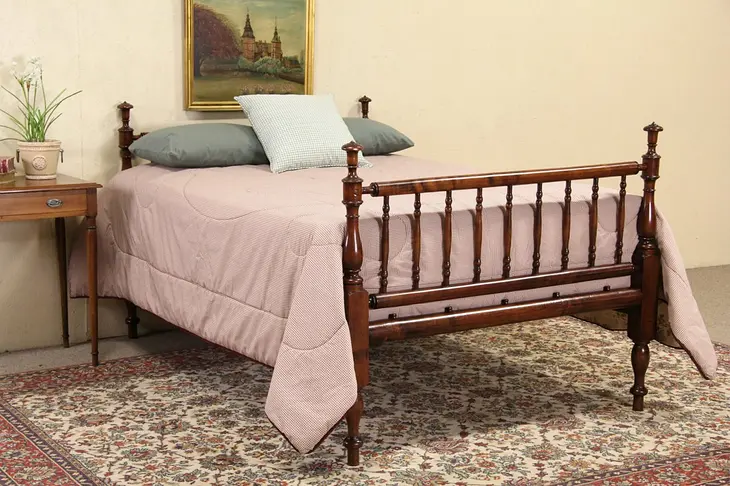 Full Size 1840 Antique Pennsylvania Rope Bed