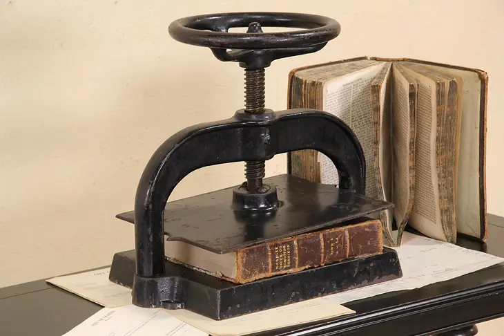 Victorian 1890's Cast Iron Bookbinder Book Press
