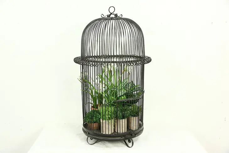Wrought Iron Vintage Parrot Size Birdcage