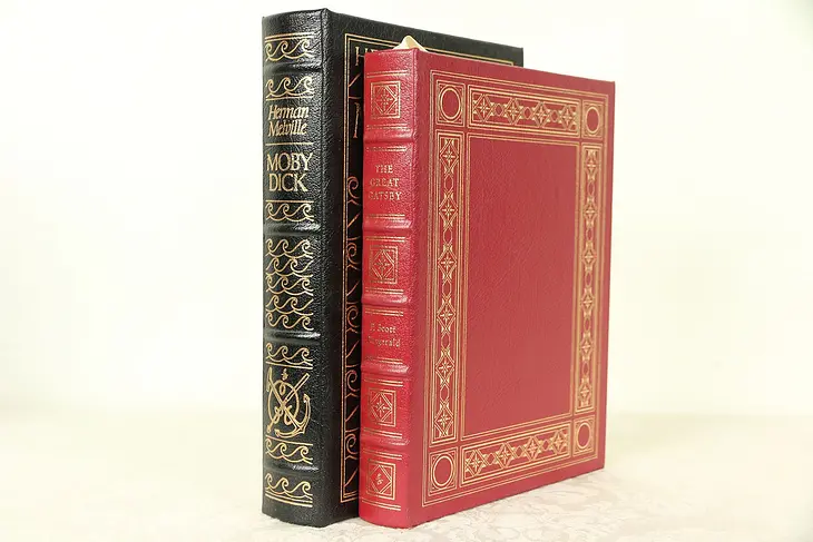 Great Gatsby & Moby Dick Leather Bound Books, Easton Press  #29390