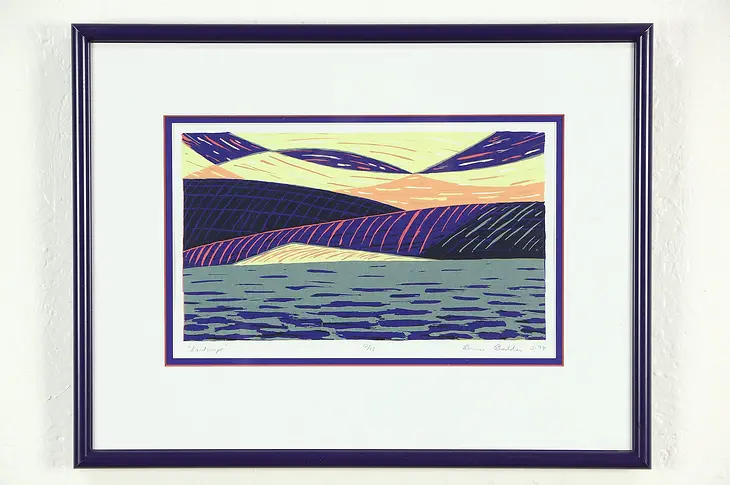Landscape Serigraph or Silk Screen, Kewaskum, WI, 1994, Signed Bruce Bodden