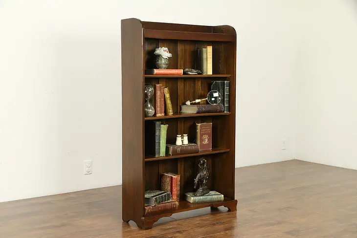 Oak & Elm Antique Bookcase or Bathroom Cabinet, Adjustable Shelves #32575